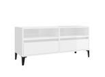 Mobile Tv Bianco Lucido 100X34,5X44,5 Cm Materiale A Base Di Legno