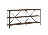 Tavolo Consolle Look Rovere Marrone 160X30X75 Cm Materiale A Base Di Legno