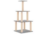 Vidaxl Graffiatoio In Sisal Grigio Chiaro 111 Cm