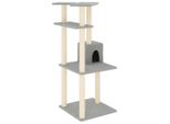 Vidaxl Graffiatoio In Sisal Grigio Chiaro 123 Cm