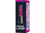 I-Total Lava Lamp - Lampada Lava - Lampada D'atmosfera - 30 X 9 Cm - Vetro/Alluminio - 25 W - Viola Con Lava Rosa - Nero - XL2457