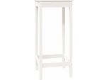 Vidaxl Tavolo Da Bar Bianco 50X50X110 Cm In Legno Di Pino Massiccio