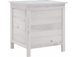 Vidaxl Cassapanca Da Giardino Bianca 50X49X56,5 Cm In Legno Massiccio Di Abete