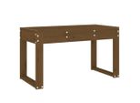 Panchina Da Giardino Marrone Miele 80X38X45 Cm In Legno Di Pino Massiccio