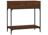 Tavolo Consolle Look Rovere Marrone 75X34,5X75 Cm Materiale A Base Di Legno