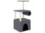 Vidaxl Graffiatoio In Sisal Grigio Scuro 109,5 Cm