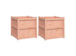 Vidaxl Fioriera 2 Pezzi. Legno Massiccio Di Abete Douglas