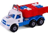 Rimorchio Ribaltabile Giocattolo Cavallino Route 66 Xl Con Blocchi Da Costruzione In Plastica