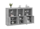 Vidaxl Credenza Con Luci Led Grigio Cemento 162X37X100 Cm