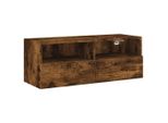 Parete Tv In Rovere Fumé 80X30X30 Cm Materiale In Legno