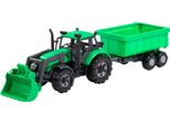 Trattore Giocattolo Cavallino Con Caricatore E Rimorchio Ribaltabile Verde Scala 1:32