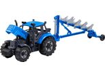 Trattore Giocattolo Cavallino Blu Con Aratro Scala 1:32 Farm