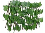 Vidaxl Traliccio Con Foglie Di Vite Artificiale 5 Pz. Estensibile 180X20Cm