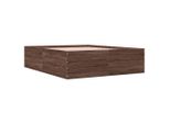Vidaxl Struttura Del Letto In Rovere Marrone 150X200 Cm Materiale A Base Di Legno