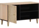 Mobile Tv 80X31X46 Cm In Legno Massiccio Di Mango