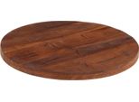 Vidaxl Piano Da Tavolo Ø 50X3,8 Cm Rotondo In Legno Massiccio Antico