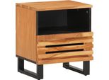 Vidaxl Comodini 2 Pezzi 40X34X46 Cm In Legno Massiccio Di Acacia