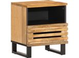 Vidaxl Comodini 2 Pezzi 40X34X46 Cm Legno Di Mango Grezzo