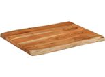 Vidaxl Piano Da Tavolo 80X60X3,8 Cm Rettangolare In Legno Massiccio Di Acacia Bordo Albero