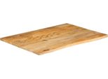 Vidaxl Piano Del Tavolo Con Bordo Ad Albero 110X80X2,5 Cm In Legno Massiccio Di Mango
