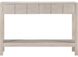 Vidaxl Tavolo Consolle Bianco 110X35X75 Cm In Legno Massiccio Di Mango