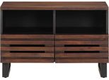 Vidaxl Mobile Tv Marrone 70X34X46 Cm In Legno Massiccio Di Mango