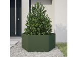 Vidaxl Fioriera Esagonale Verde Oliva 104X90X45 In Acciaio