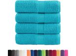 Vidaxl Asciugamani Per Ospiti Premium Solund 4 Pz. Turchese 30X50 Cm 600 G/M²