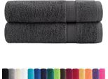 Vidaxl Asciugamani Da Doccia Premium Solund 2 Pz. Antracite 70X140 Cm 600 G/M²