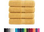Vidaxl Asciugamani Per Ospiti Premium Solund 4 Pz. Oro 30X50 Cm 600 G/M²