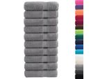 Vidaxl Asciugamani Da Doccia Premium Solund 10 Pz. Grigio 70X140 Cm 600 G/M²