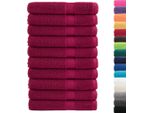 Vidaxl -HandtüCher Solund 10 St 600 G M² 100X200 Cm Bordeaux Rot