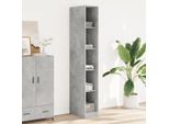 Vidaxl Armadio Grigio Cemento 30X50X200 Cm Materiale A Base Di Legno