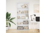 Vidaxl Libreria Bianca 80X30X189 Cm Materiale A Base Di Legno