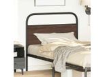 Vidaxl Testiera Di Ricambio Marrone Effetto Rovere 107 Cm Acciaio E Materiale Ligneo