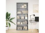 Vidaxl Libreria Grigio Cemento 80X30X189 Cm Materiale Legno
