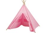 Tenda Tipi Rosa Con Luci E Gagliardetti 128 Cm Giocattolo Per Bambini