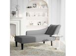 Vidaxl Chaise Longue Con Bracciolo Destro In Tessuto Grigio Scuro