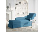 Vidaxl Chaise Longue Con Bolster E Bracciolo Destro In Velluto Blu