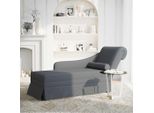 Vidaxl Chaise Longue Con Bracciolo Destro In Velluto Grigio Scuro