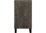 Vidaxl Credenza Nera 40X33X75 Cm In Legno Massiccio Di Mango