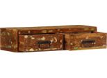 Vidaxl Mobile Tv A Parete 80X30X19 Cm In Legno Massiccio Antico