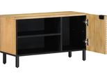 Vidaxl Mobile Tv Marrone 80X31,5X46 Cm In Legno Massiccio Di Mango