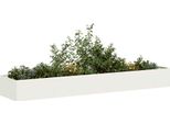 Vidaxl Fioriera Bianca 360X80X40 Cm In Acciaio