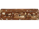 Vidaxl Mobile Tv A Parete 100X32X25 Cm In Legno Vecchio E Massiccio