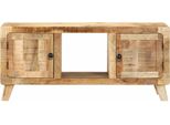 Vidaxl Mobile Tv 105X46X32 Cm Legno Massiccio Grezzo Mango