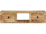 Vidaxl Mobile Tv A Parete 100X32X25 Cm Legno Massiccio Grezzo Mango