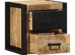 Vidaxl Comodino 40X35X40 Cm Legno Massiccio Di Mango Grezzo