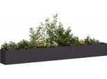 Vidaxl Fioriera Nera 360X40X40 Cm Acciaio Laminato A Freddo