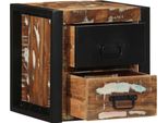 Vidaxl Comodino Multicolore 40X35X40 Cm Legno Di Recupero Legno Massiccio